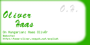 oliver haas business card