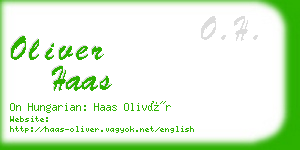 oliver haas business card